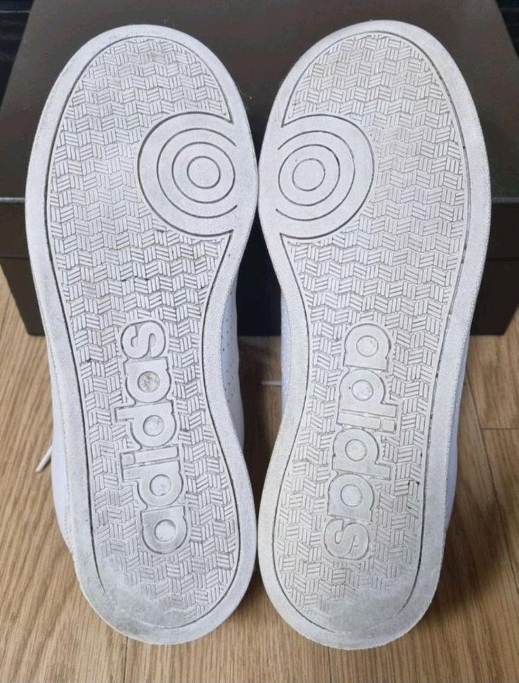 아디다스 네오 어드벤티지 클린 레더 화이트 스니커즈--7