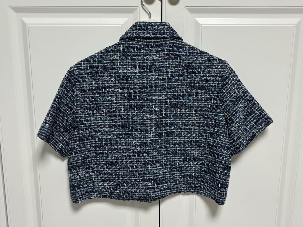 마쥬 COLLY 블루 트위드자켓 반팔트위드자켓 새상품 1사이즈--2