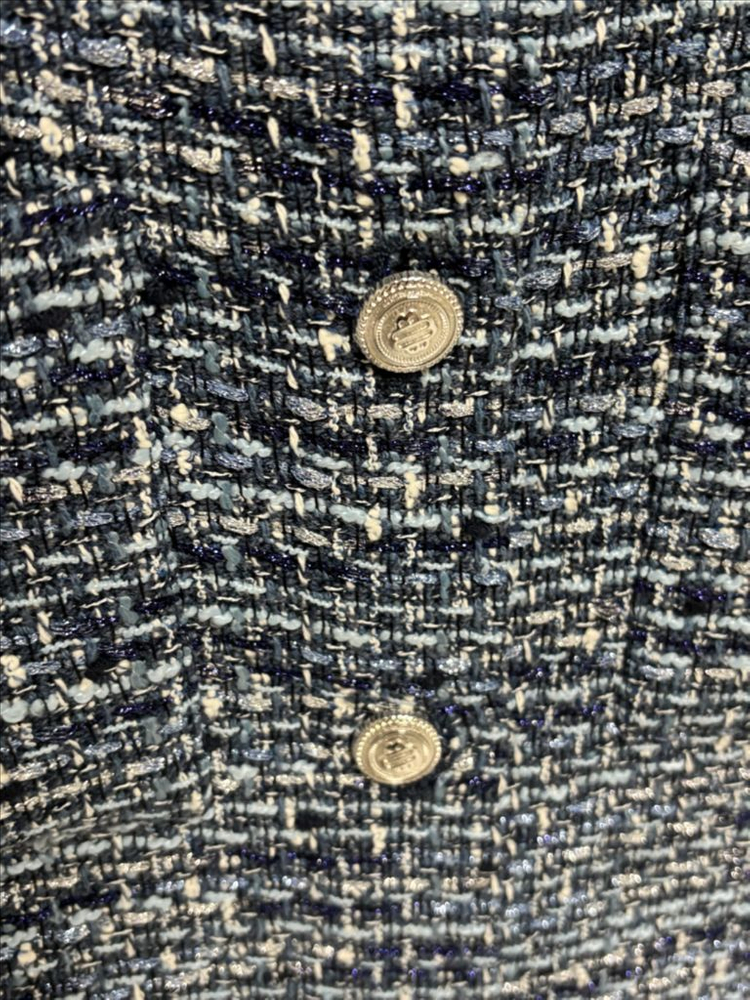 마쥬 COLLY 블루 트위드자켓 반팔트위드자켓 새상품 1사이즈--5