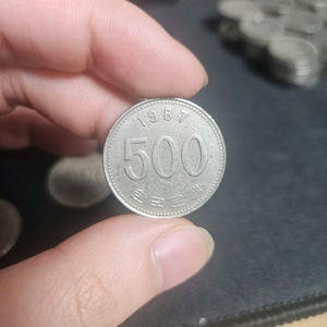 1987년 500원 동전 이미지