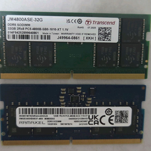 노트북램 ddr5 4800 32기가 12기가 2개팝니다