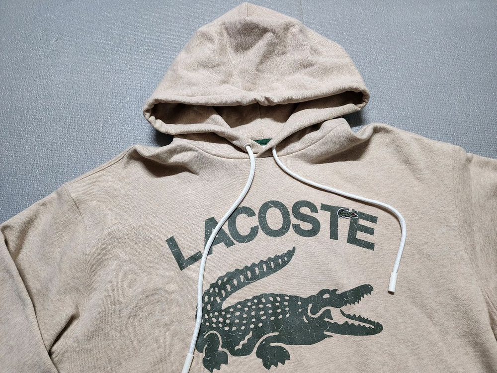 라코스테 루즈핏 크로커다일 후드티셔츠--1
