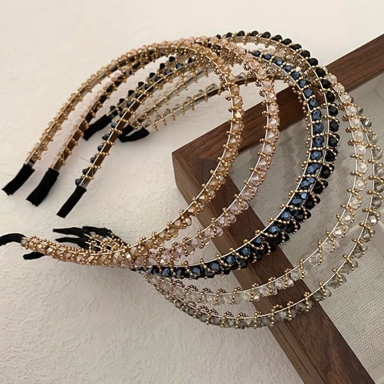 보석 큐빅 비즈 반짝이 머리띠 6color 이미지