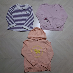 여아 상의 티셔츠 후드티 145사이즈 3벌 일괄 티파니 블루독