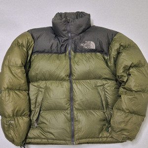(S/90) 노스페이스 구형 700 올리브 골드원코리아 눕시 구스 패딩