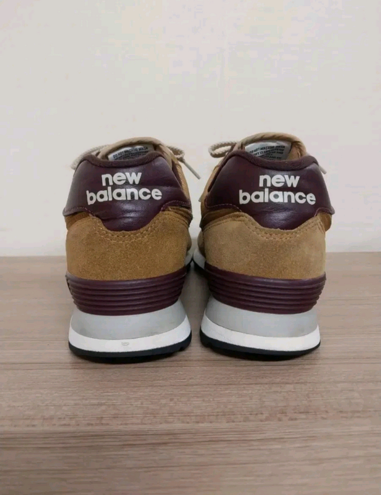 남성 뉴발란스 574 머스터드 브라운 운동화 (275) 이미지