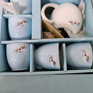 히노미치 나카노 블루 다기찻잔 셋트 구하기 어려운 색상