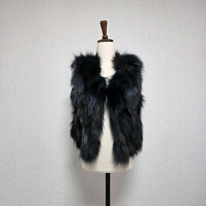 폭스퍼 베스트(천연여우모피 이태리양가죽)