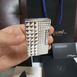 [풀세트] 듀퐁라이터 라인2 신형 ca16066 다이아몬드 헤드 팔라듐 백금 쌍불 듀퐁 라이타