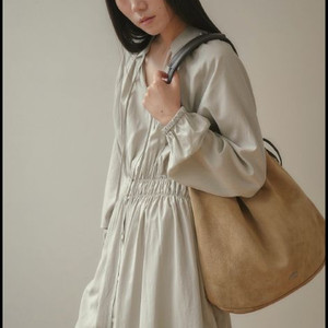 아우로 원피스 BANDING FLARE DRESS [ MOSS GRAY ]