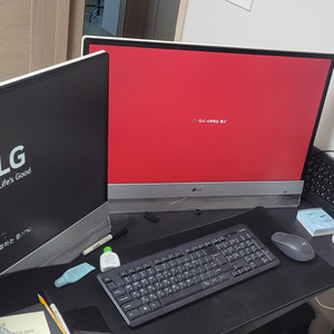 LG 피씨+티비 일체형 27ST67U 피씨티비 두대 팝니다