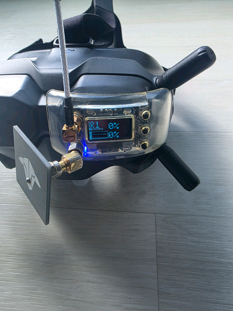 fpv드론 dji v2고글+아날로그 모듈장착 팝니다--1