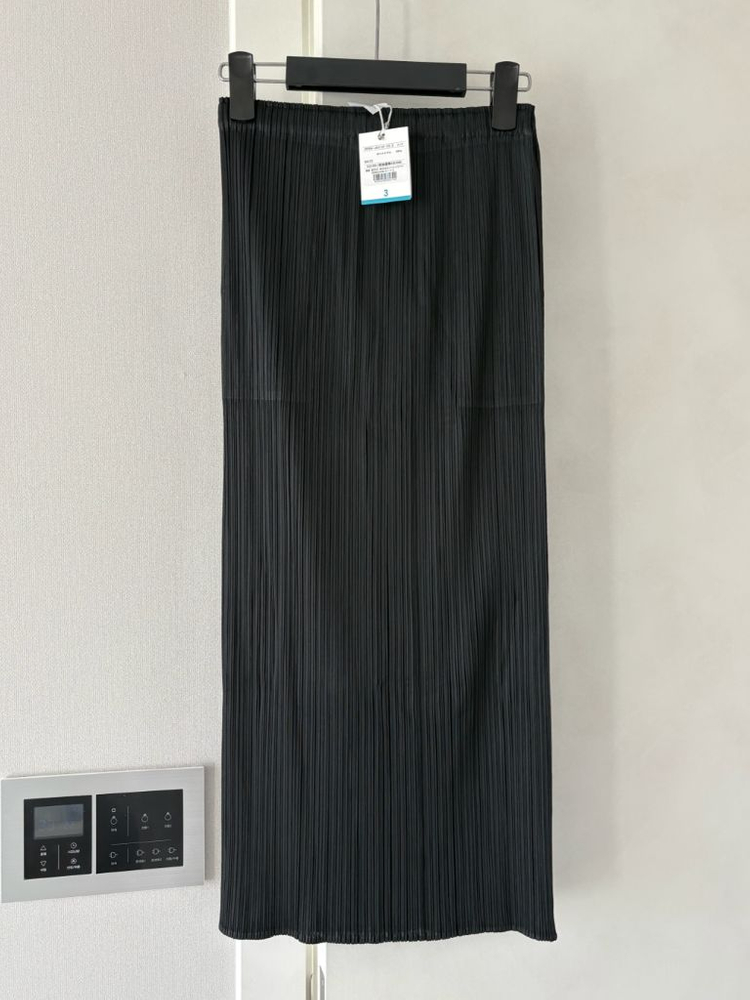 플리츠플리즈 베이직 스커트 블랙 3사이즈(새상품)--2