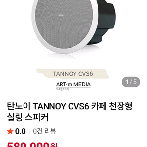 탄노이 스피커 cvs6