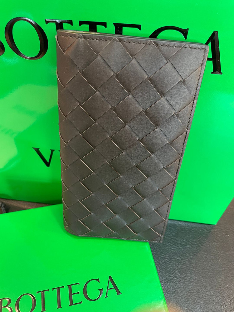 보테가 베네타 인트레치아토 투톤 장지갑--1