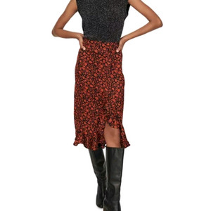 마쥬 플로럴 미디스커트 36