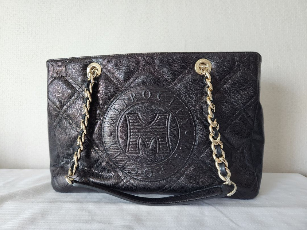 메트로시티 캐비어 퀼팅 빅로고체인가방 숄더백--1