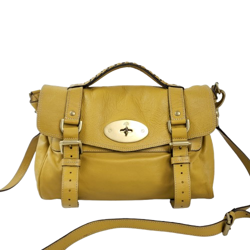 정품 멀버리 알렉사백 머스터드 미듐--0