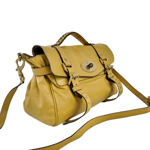 정품 멀버리 알렉사백 머스터드 미듐--1