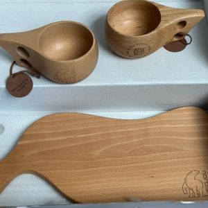 노르디스크 우드 도마/컵 세트