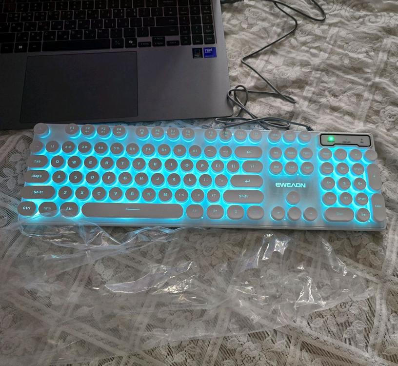 원형 유선키보드 새상품--5