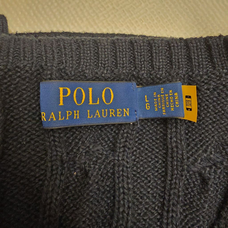(상태최상)폴로 랄프로렌 케이블니트 네이비 L--1