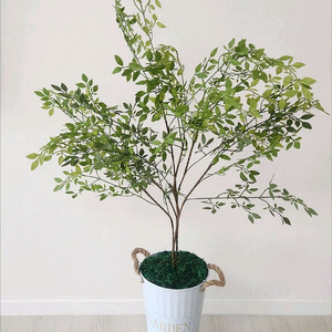 새상품)대형 풍성한 싱그러운 화초조화 철제 화분