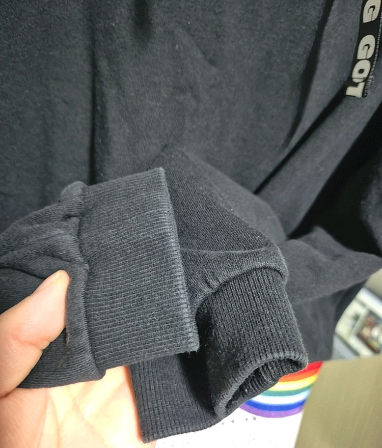 더데이걸즈 블랙 레인보우 후드티 160--2