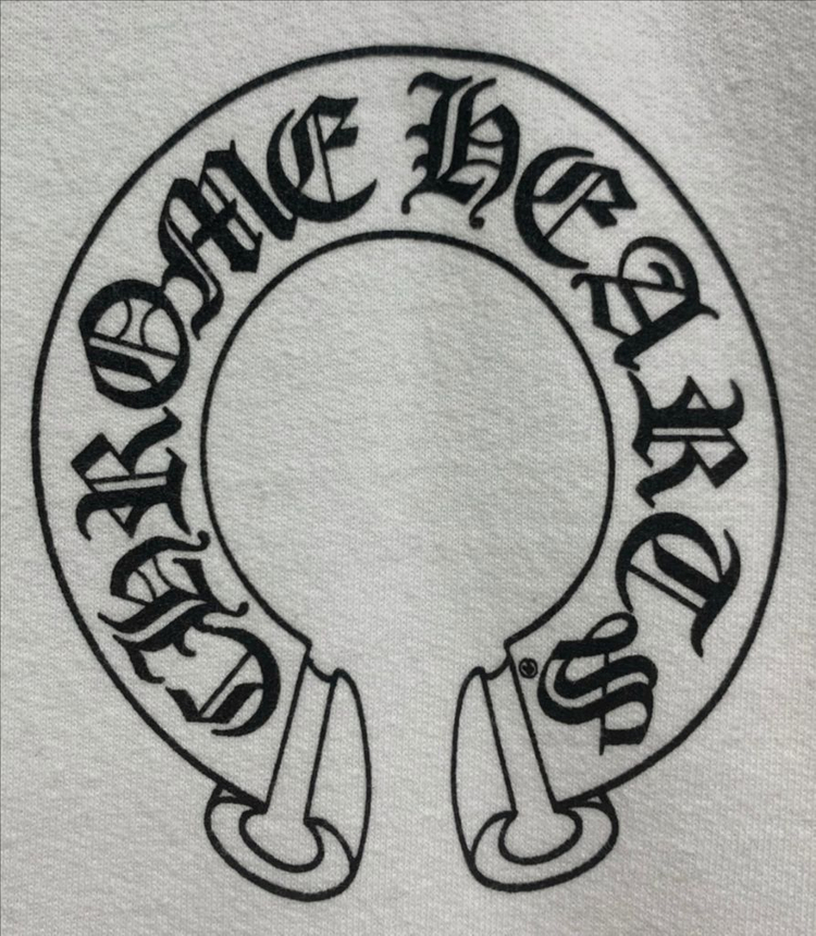 [XXL]크롬하츠 홀스슈 플로랄 후드티셔츠 화이트 이미지