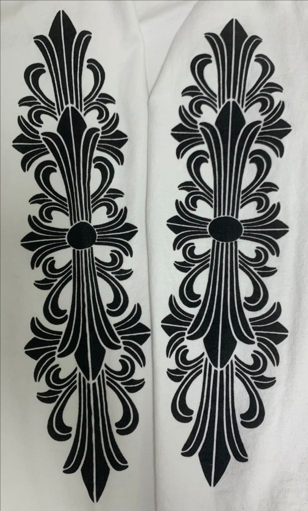 [XXL]크롬하츠 홀스슈 플로랄 후드티셔츠 화이트 이미지