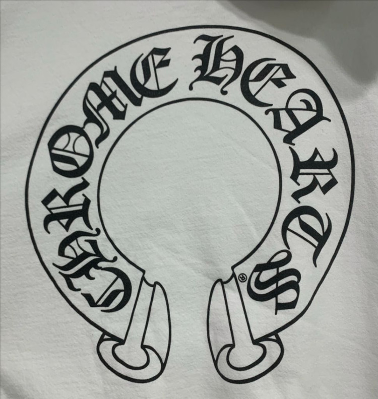 [XXL]크롬하츠 홀스슈 플로랄 후드티셔츠 화이트 이미지