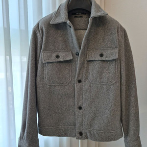 지오송지오 그레이 투포켓 울 아우터 셔츠