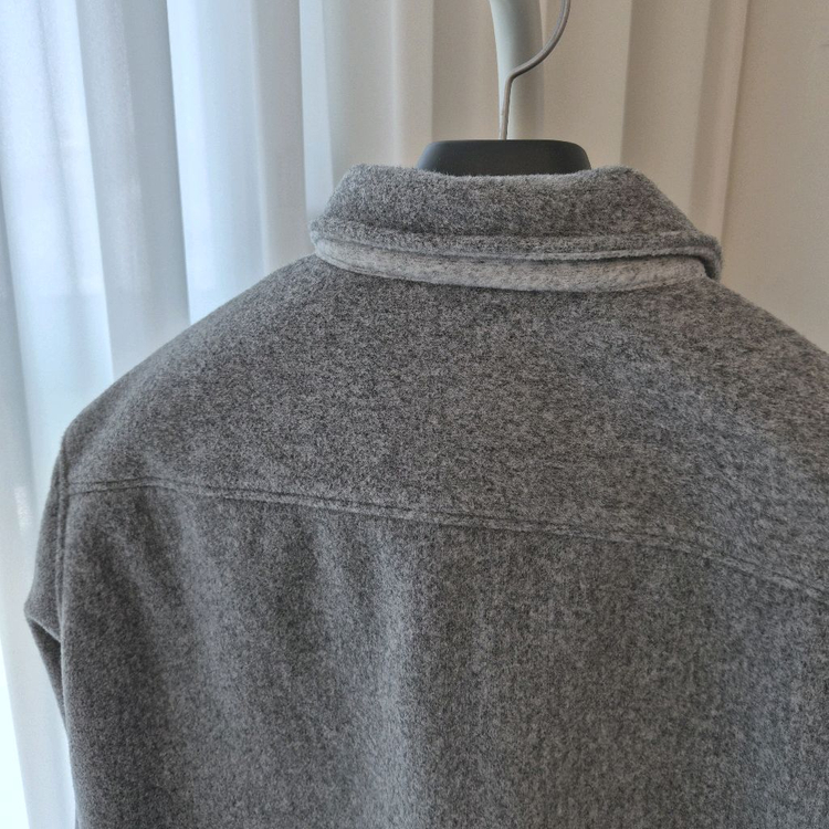 지오송지오 그레이 투포켓 울 아우터 셔츠--4