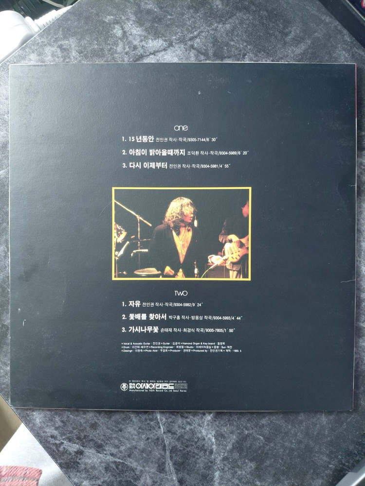 전인권 라이브 앨범1 LP 초반--1