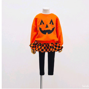 아동 유아 펌킨 상하복 할로윈 커스튬 100 새상품
