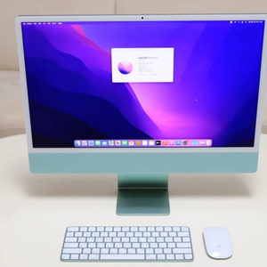 아이맥 24 민트 S급 박스 풀세트 판매합니다. (SSD 512GB / RAM 8GB)