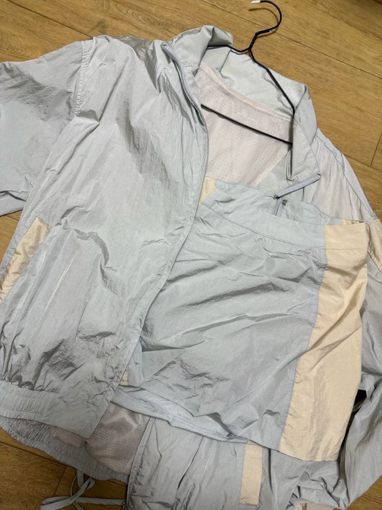 카인다미 치마,바람막이세트 소프트블루--1