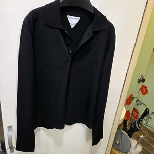 보테가베네타 블랙 폴로 니트