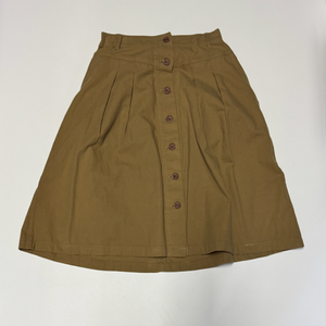 여성 써스데이아일랜드 빈티지 버튼 플리츠 치마 28.3인치