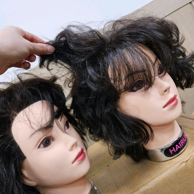 시험용 가발, 인모통가발, 미용가발 3개 일괄 (4)--5