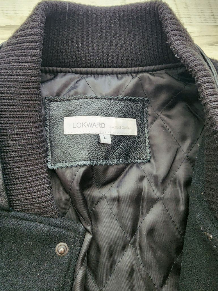 LOKWARD 로커드 울 소가죽 스타디움 바시티 자켓 100~105 야구 점퍼 이미지