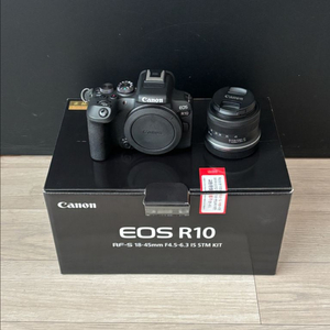 캐논R10바디 18-45mm 번들 키트 박스 풀셋