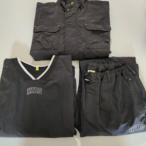 히로 윈드브레이커자켓.블랭크 나일론 화섬 풀오버.조거팬츠 150 일괄