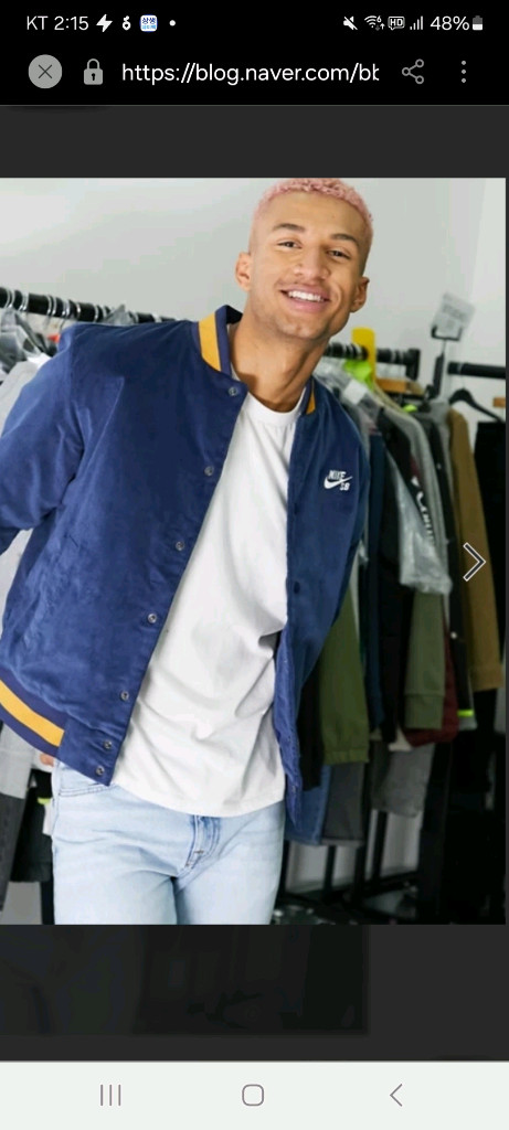 나이키 코듀로이 블루종 이미지