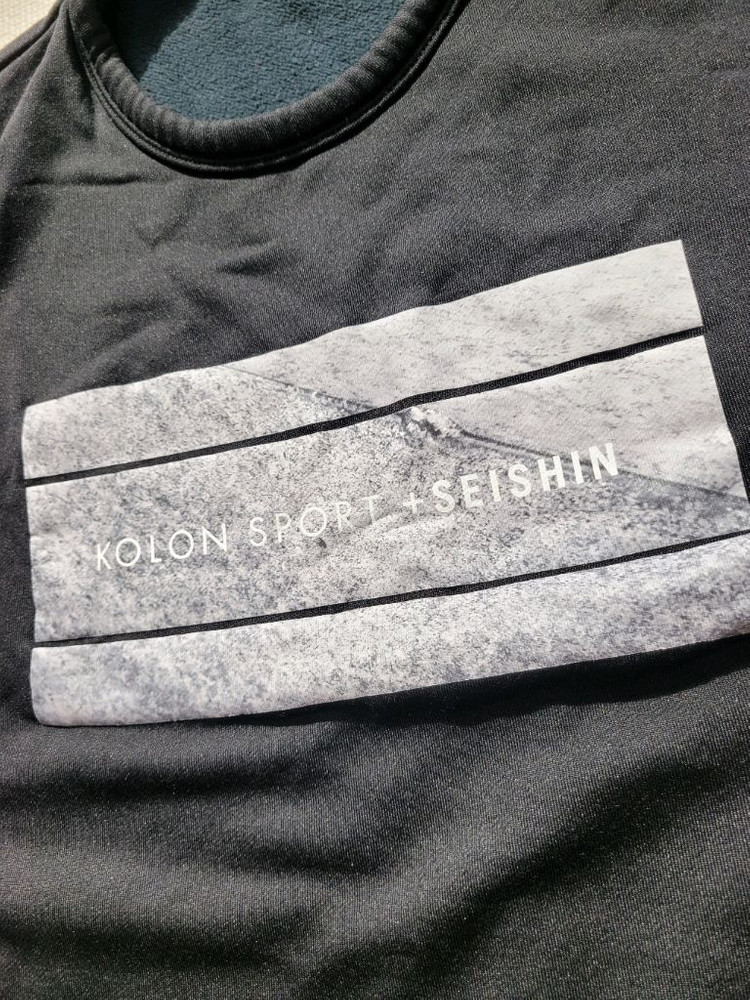 코오롱스포츠 x SEISHIN 남자 오버핏 맨투맨 XL 블랙--4