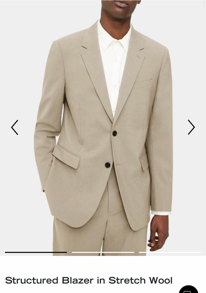 새상품)띠어리 울블레이저100-다크샌드--1