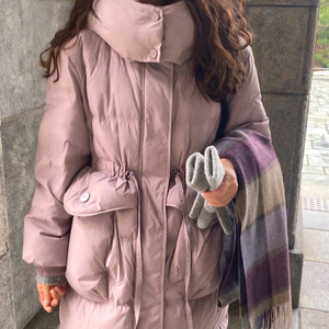 로즈베이 바이올렛 다운 후드 패딩