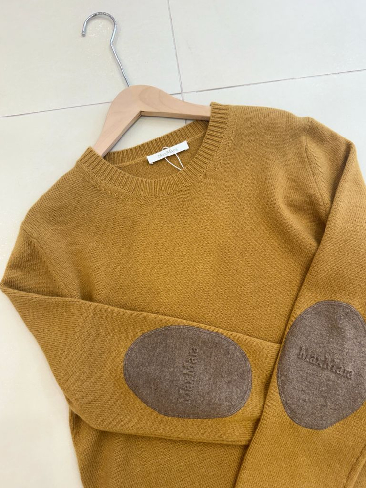 MaxMara 팔꿈치 패치 니트 새상품--2