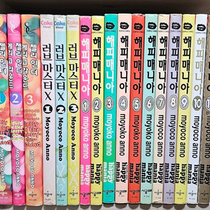 안노 모요코 : 해피매니아 1~11+슈가슈가룬+ 젤리인더 메리고라운드+ 러브마스터+ 사쿠란