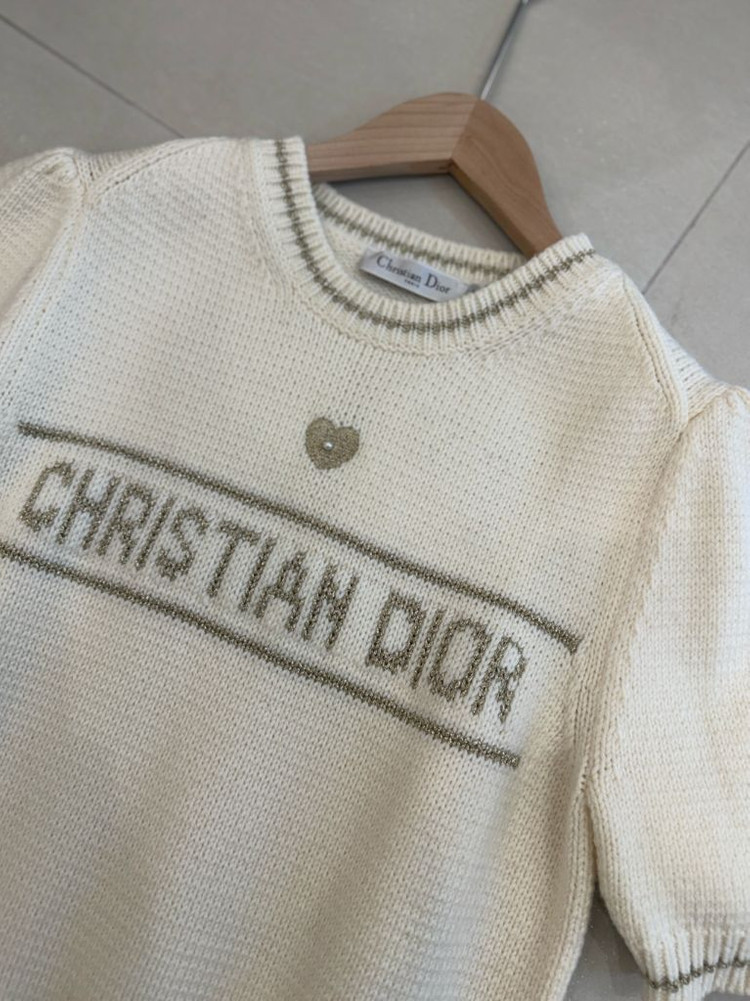 Christian Dior 반팔 니트 38사이즈--1